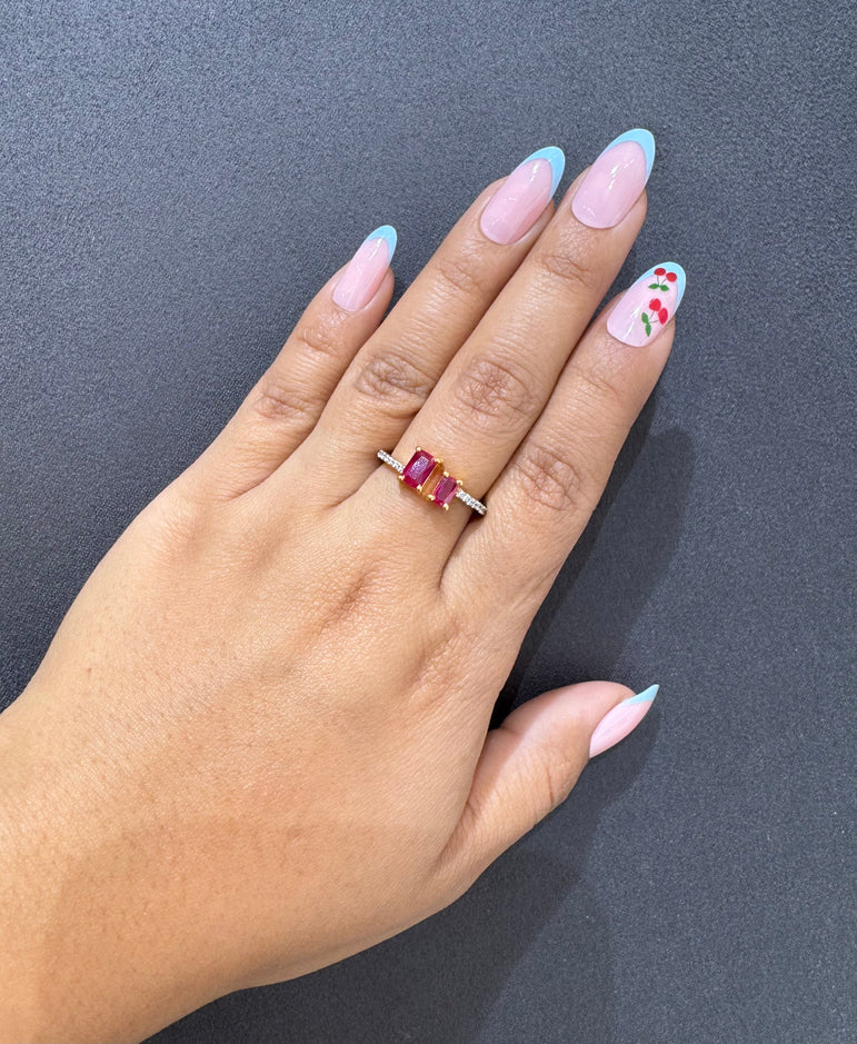 925 Silver Ruby Daily Wear Ring