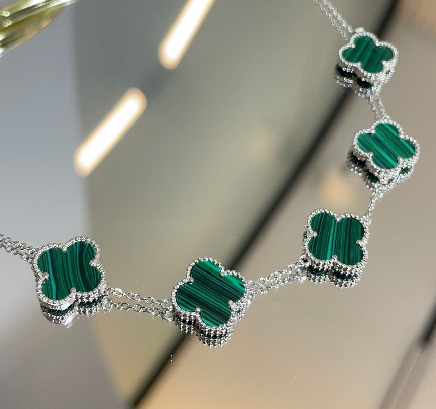 925 Silver Green Colour Van Cleef Inspired Pendant