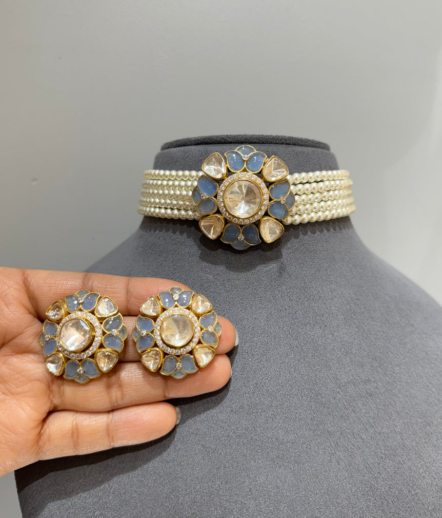 925 Silver Flora Veil Choker