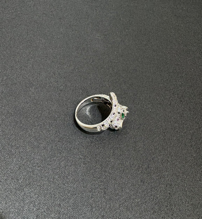 925 Silver Bulgari Jaguar Design Ring