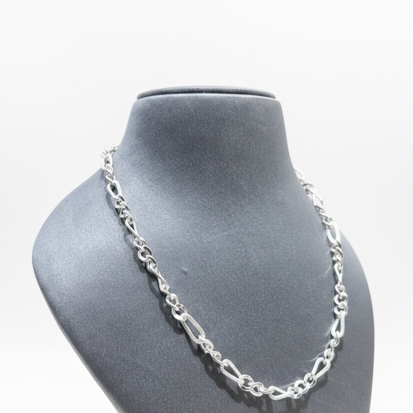 Classic Heavy Figaro Link Silver Men's Chain