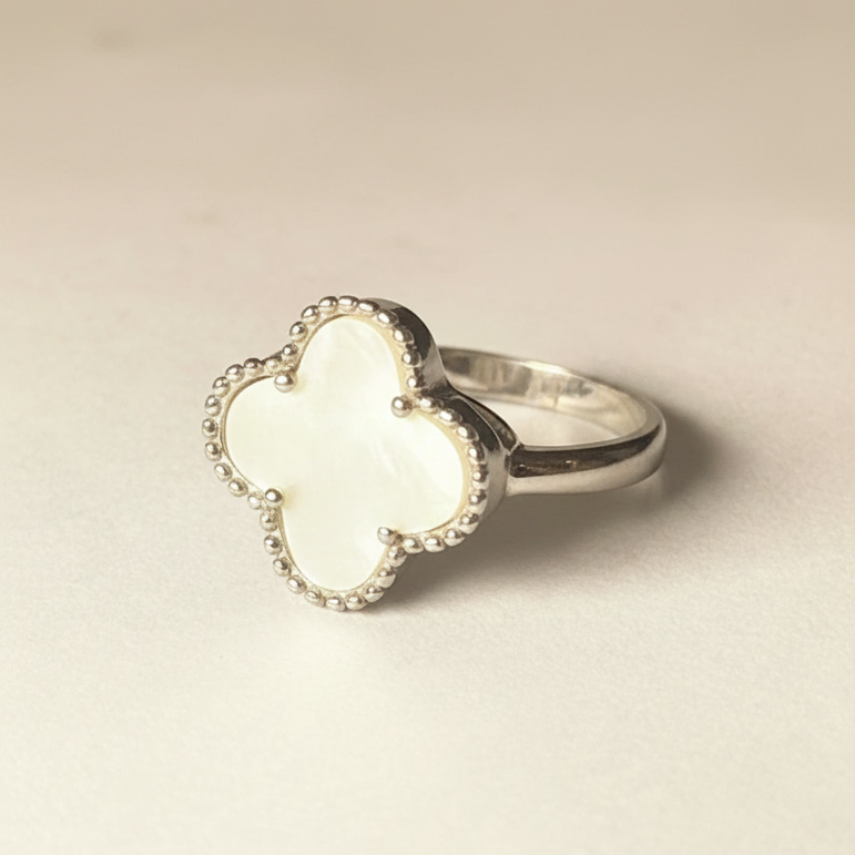 Lucky Clover Iridescent Statement Ring