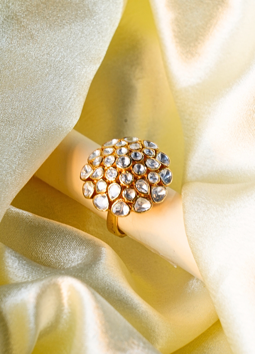 925 Silver Mount Polki Ring