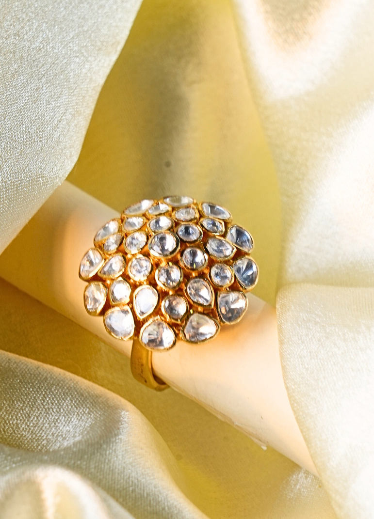 925 Silver Mount Polki Ring