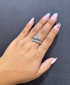925 Silver Bvlgari Jaguar Design Ring