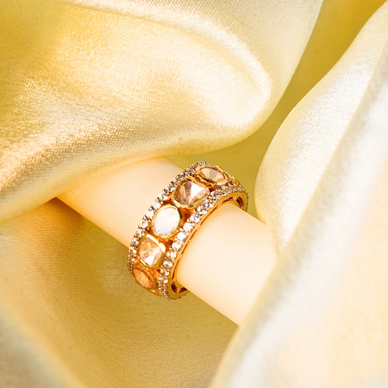 Infinity Polki Band Ring