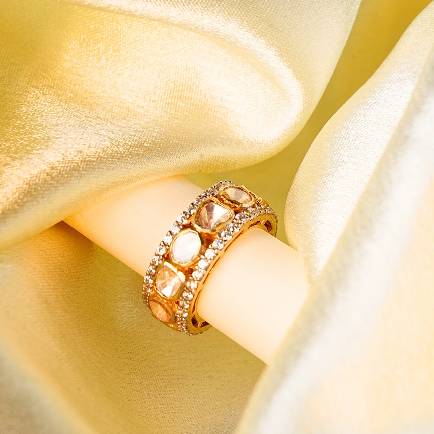 Infinity Polki Band Ring
