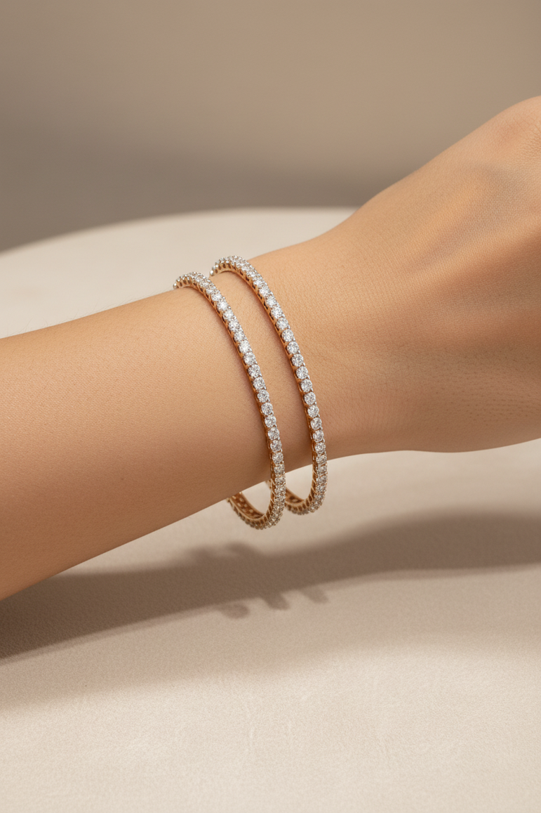 The Ira Eternity Single-Line Diamond Bangle