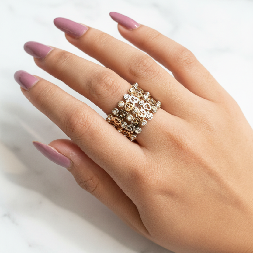 2 in 1 Openable Bangle Cum Diamond Ring