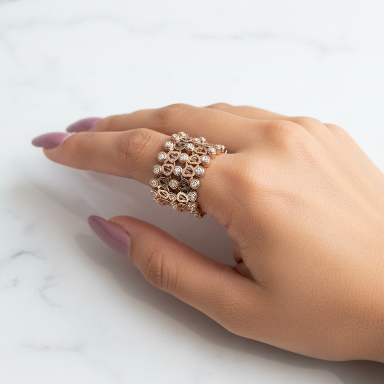 2 in 1 Openable Bangle Cum Diamond Ring