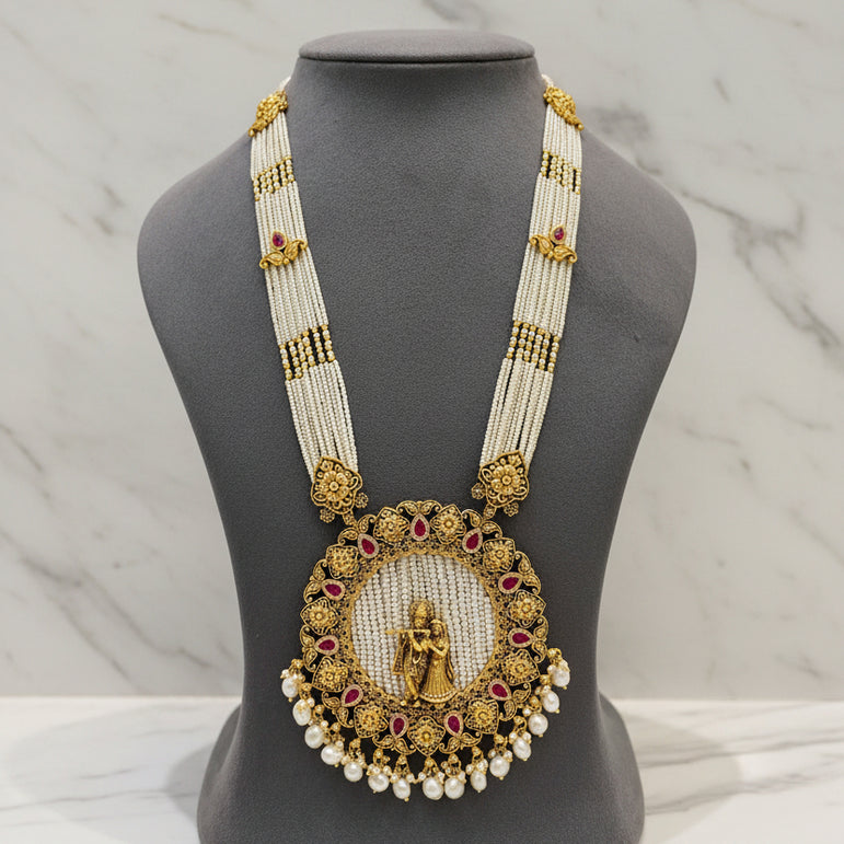 Divine Radha Krishna Heritage Gold Look Set