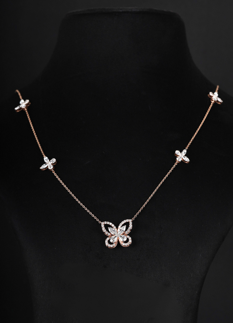 Butterfly Lab-Grwon Diamond Pendant