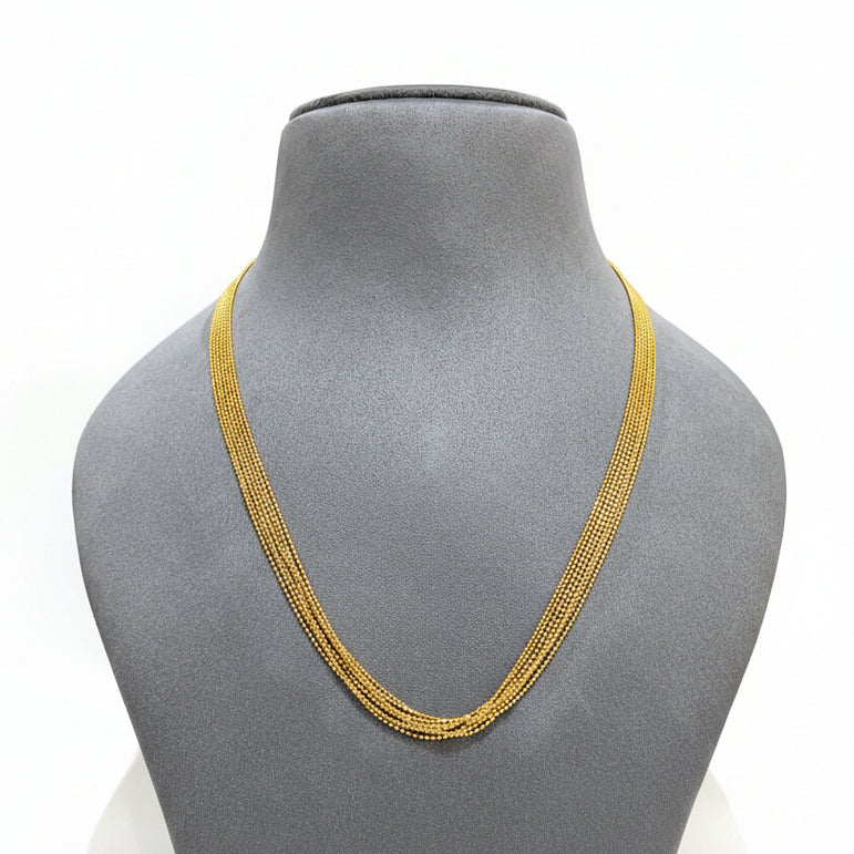 Golden Weave: 925 Pure Silver Multi-Strand Chain
