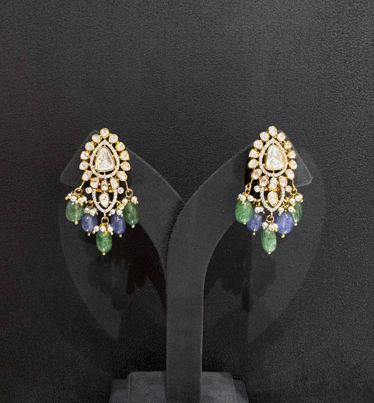 925 Silver Peony Peacock Polki Haar