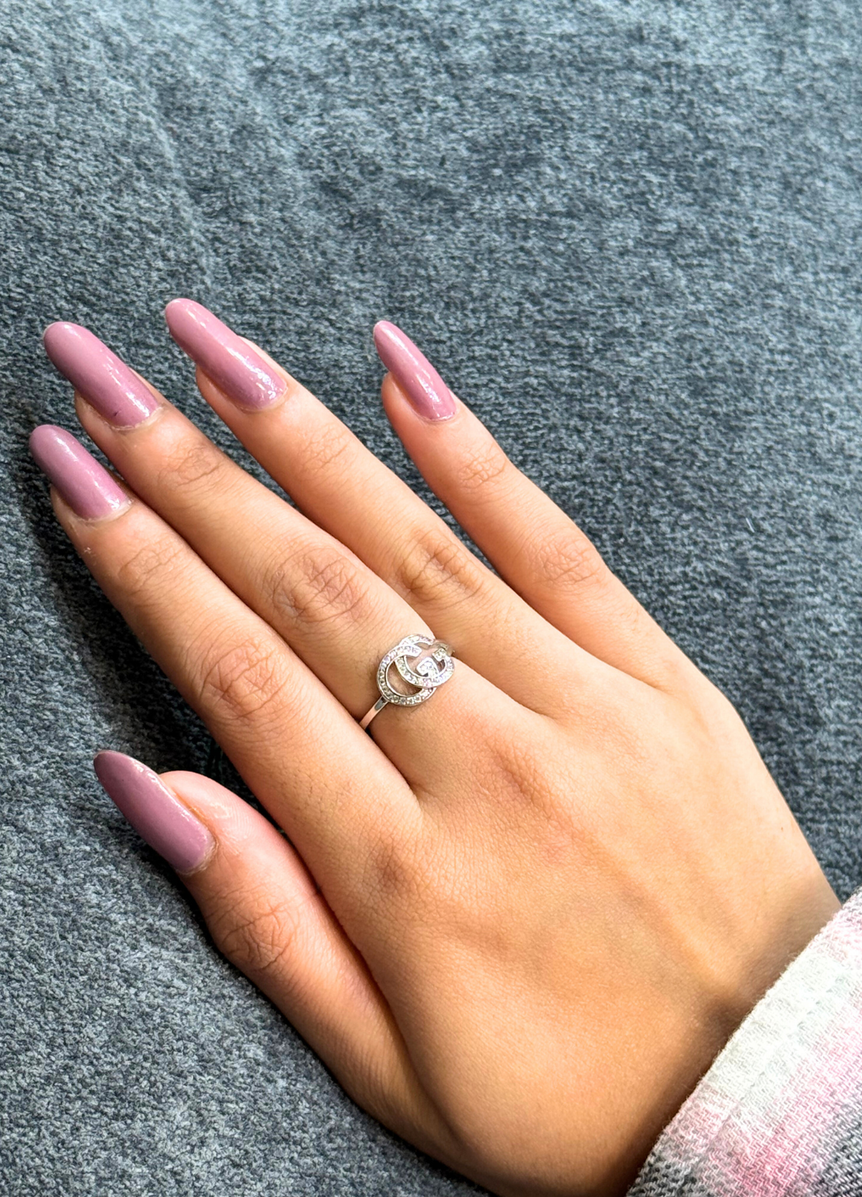 925 Pure Silver Chanel Ring