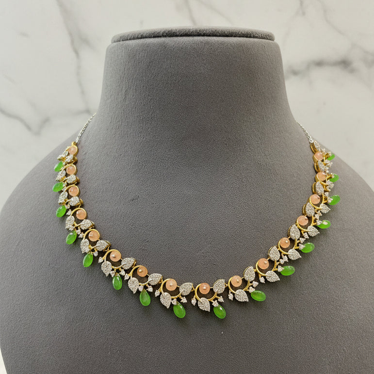 Blossom Emerald & Diamond Necklace Set