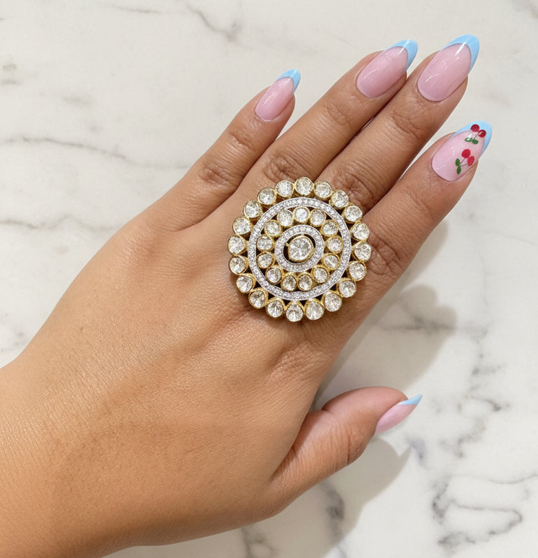 Oversized Polki Ring