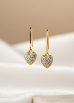 925 Silver Small Heart Earrings
