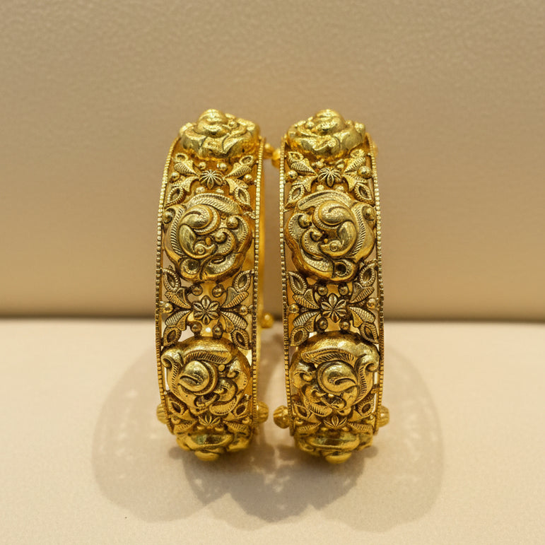 The Hansa Deep-Carved Nakshi Gold Look Bangle