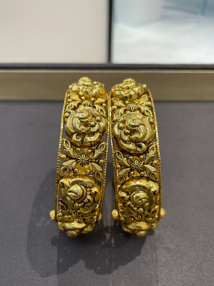 The Hansa Deep-Carved Nakshi Gold Look Bangle