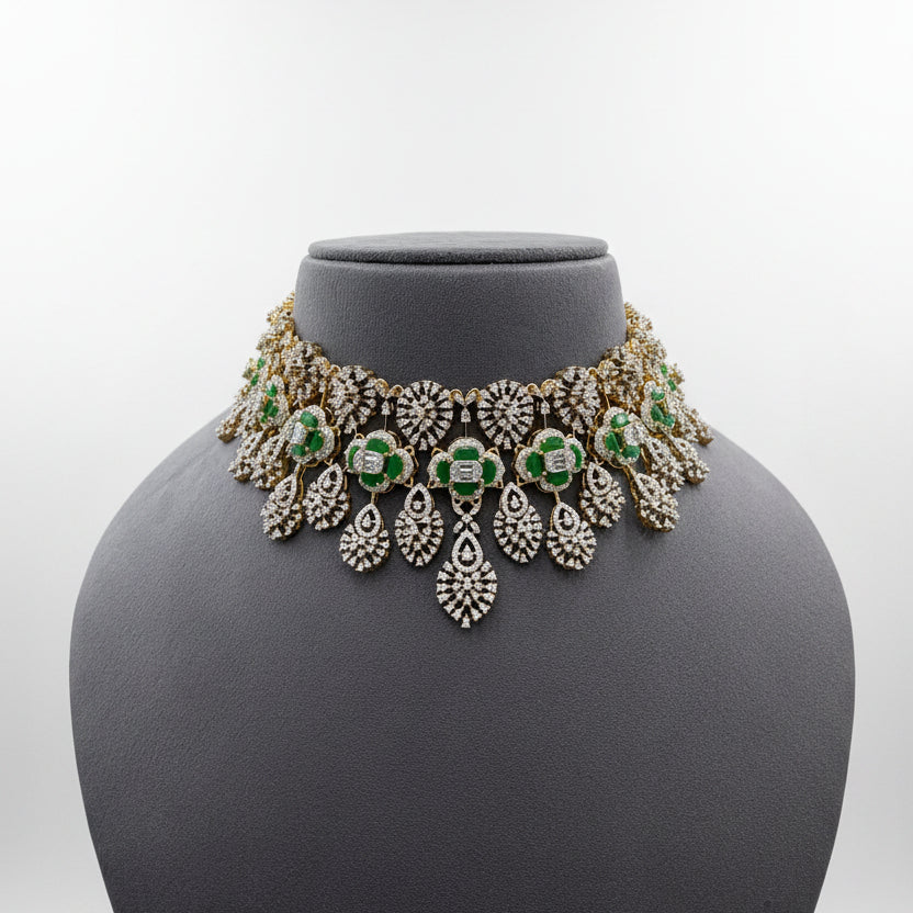 Royal Emerald Blossom Grand Choker
