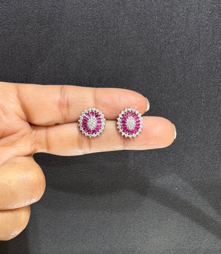 925 Silver Diamond Look Studs