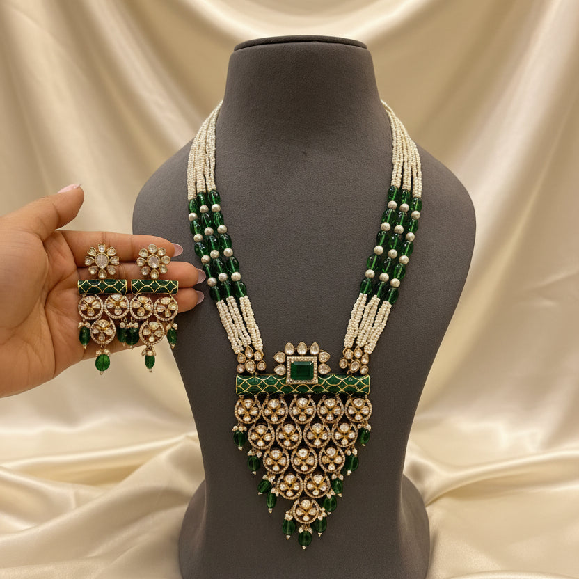 Bloomfall Polki Necklace Set