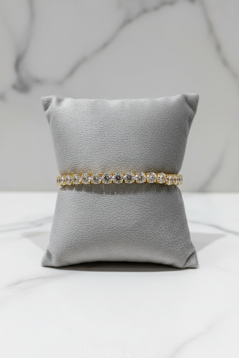 Brilliant Round-Cut Eternity Diamond Tennis Bracelet