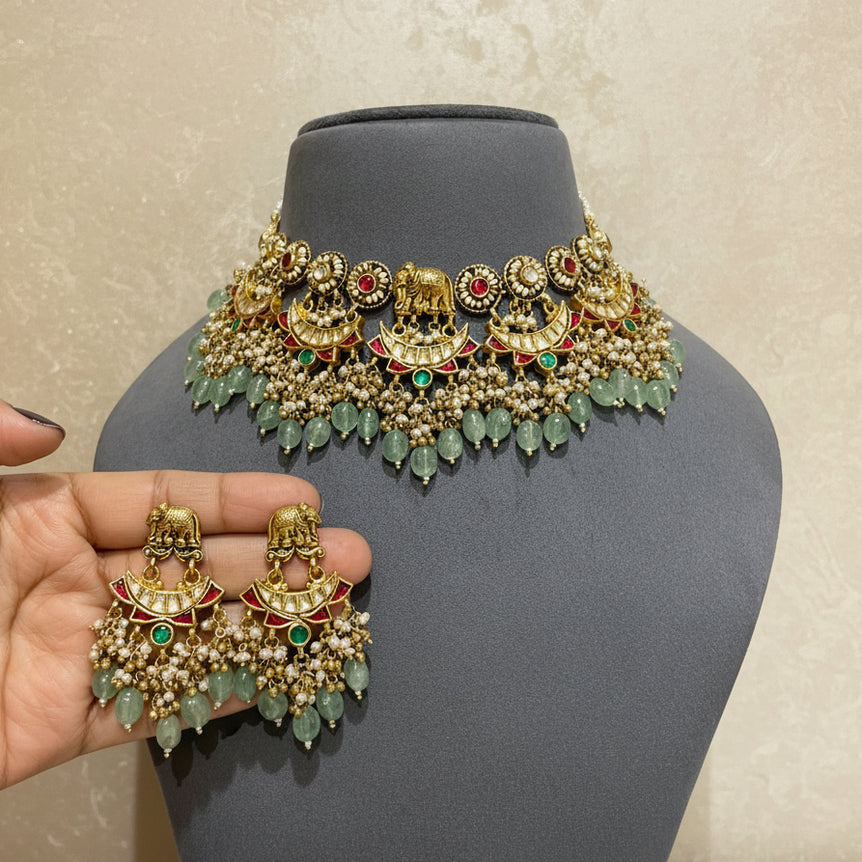 Antique Gaja-Heritage Gold Look Choker