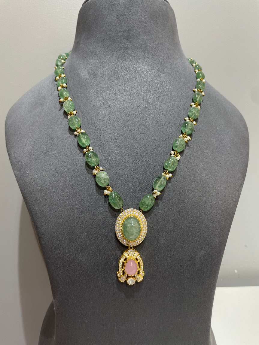 925 Silver Traditional Polki Pendant
