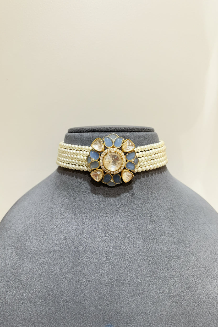 Pastel Bloom Polki Choker