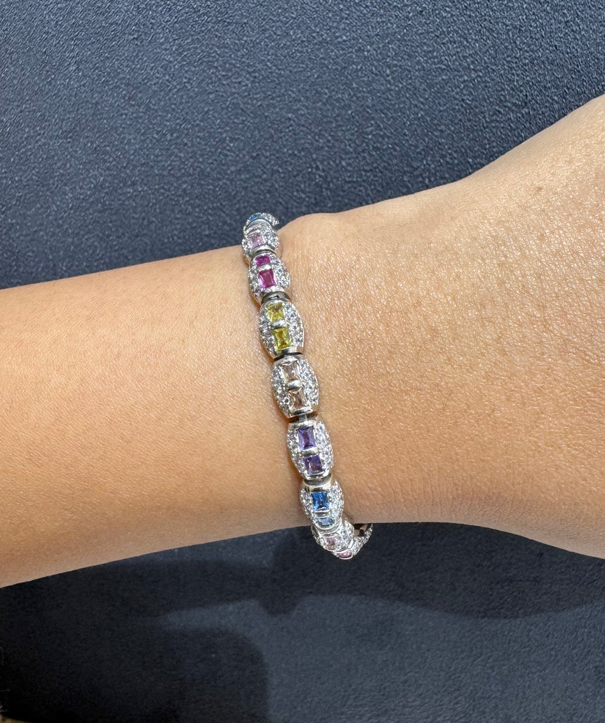COLORFUL PURE SILVER BRACELET