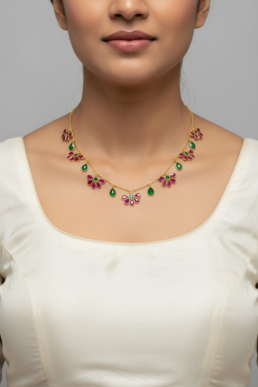 Multi-Stone Mala Necklace