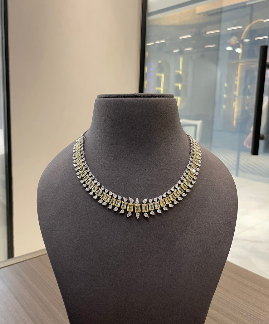 Silver moissonite set