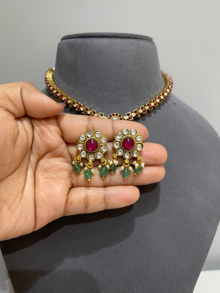 925 Silver Yugma Reversible Necklace set