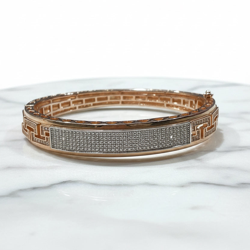 Modern Designer Pavé Sparkle Openable Bracelet