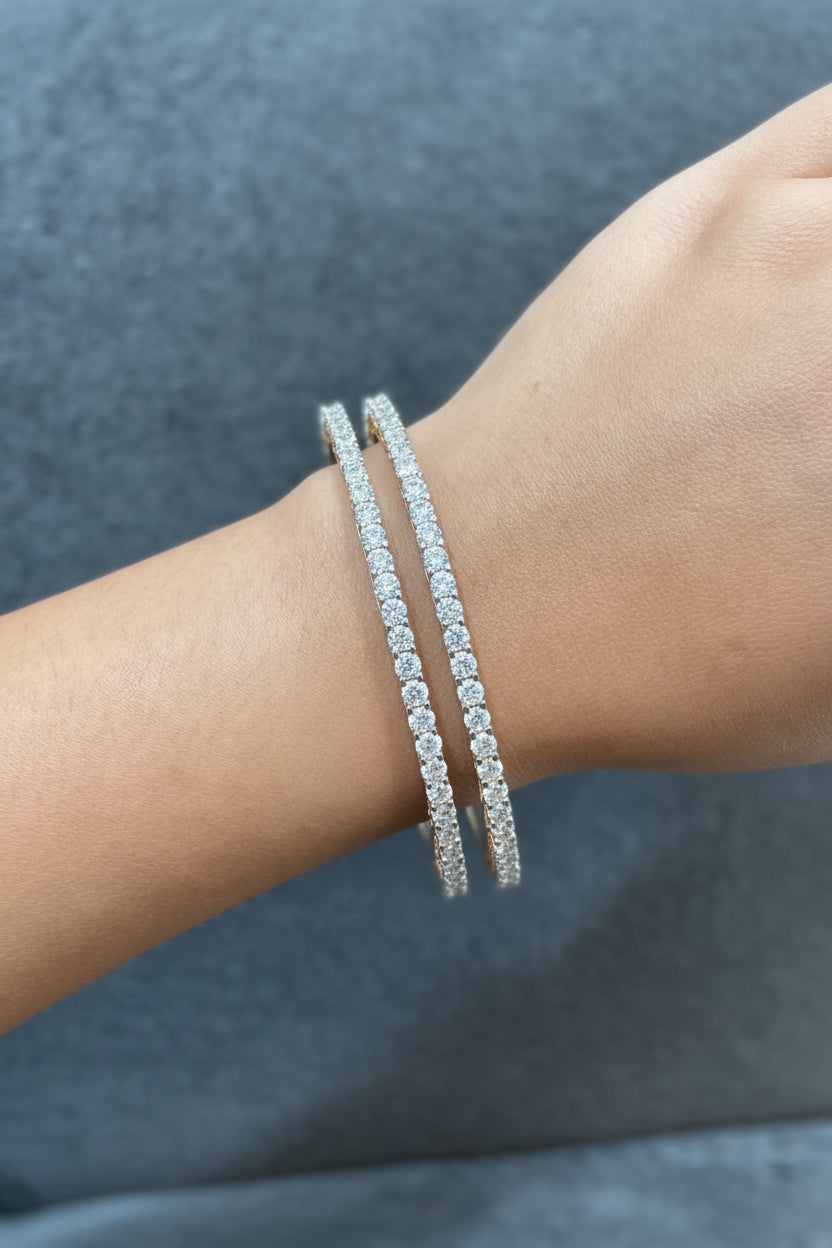 The Ira Eternity Single-Line Diamond Bangle
