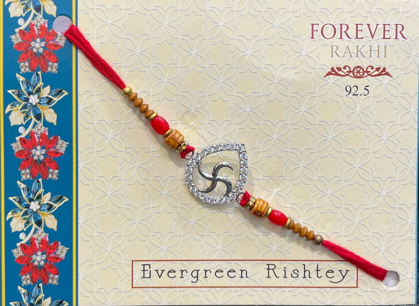 Divine Teardrop "Swastik" Rakhi