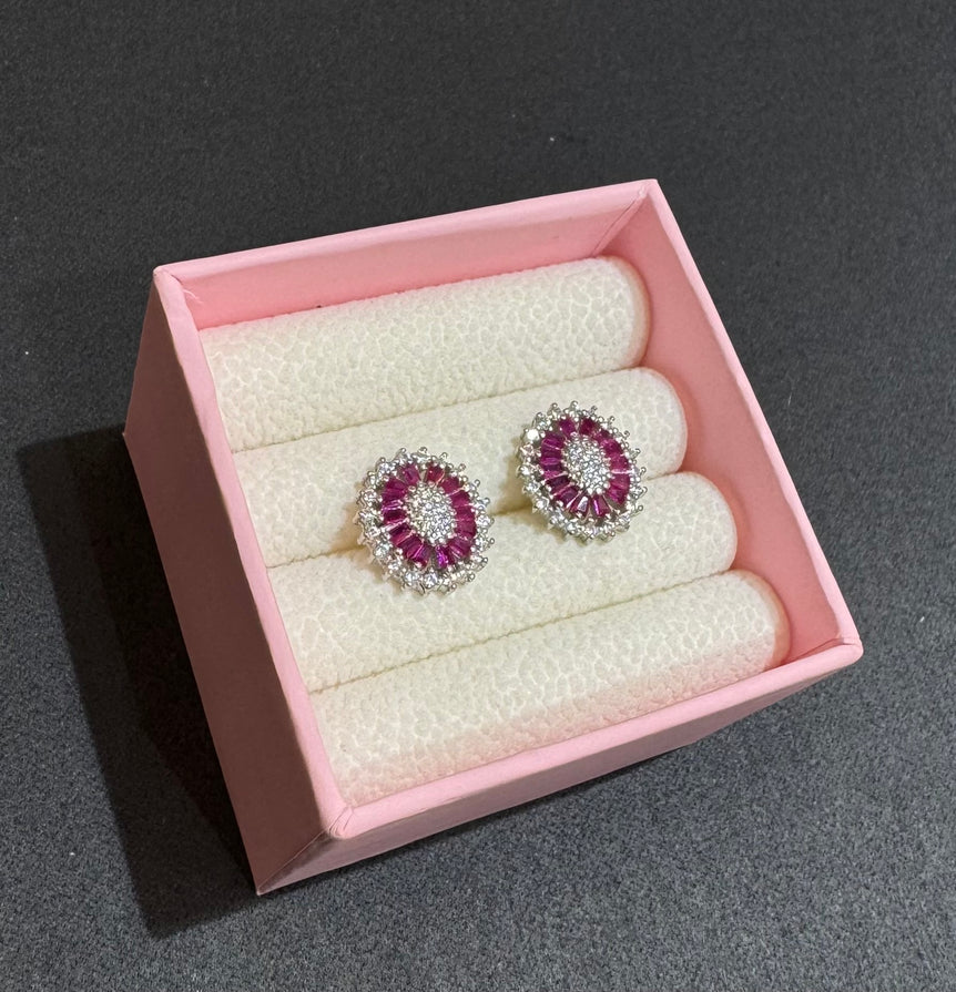 925 Silver Diamond Look Studs