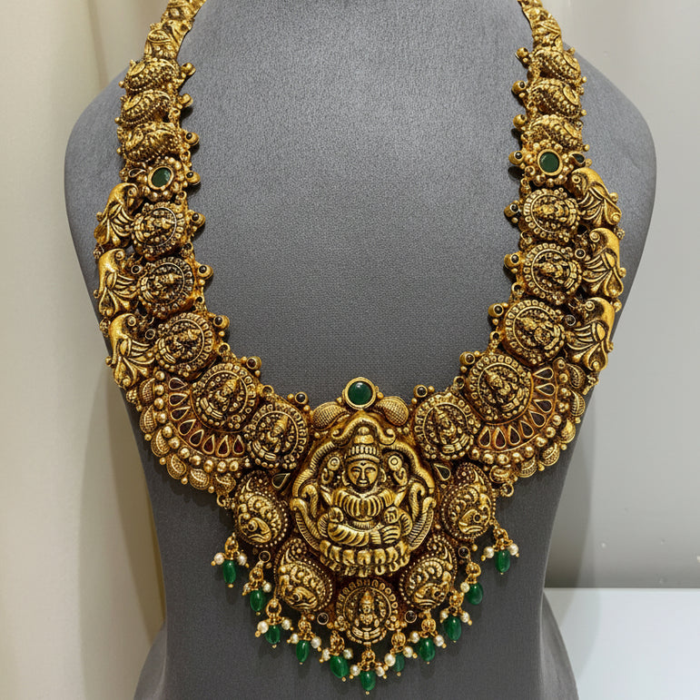Imperial South Indian Laxmi Medallion Long Set