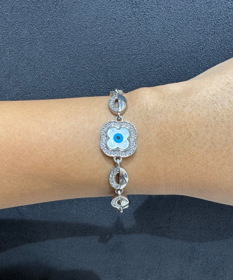 925 Silver Elegant Evil Eye Bracelet