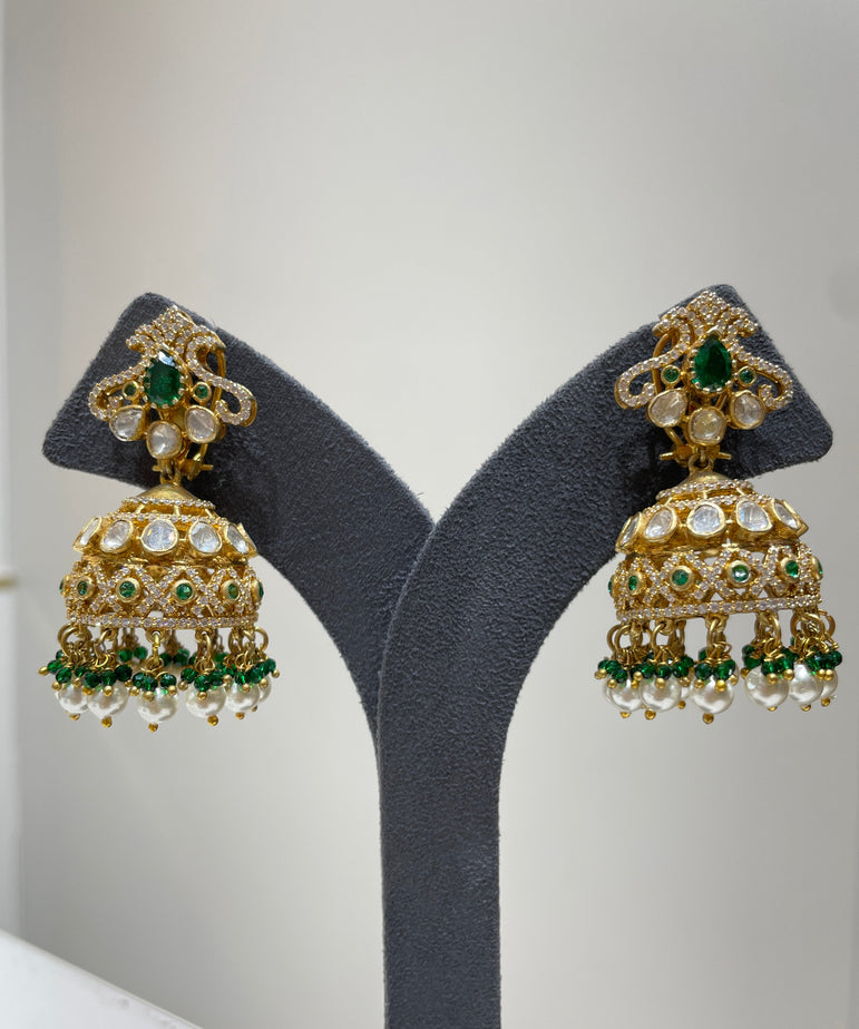 925 Silver Zeenat Jhumka Earrings