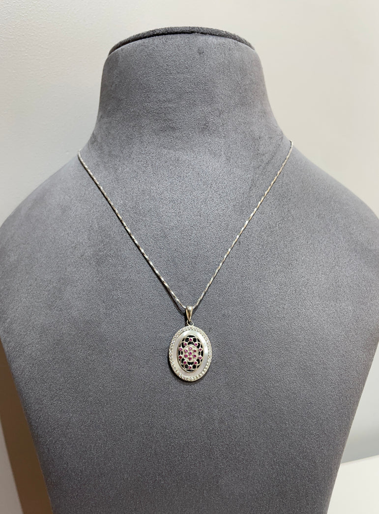 VICTORIAN PURE SILVER PENDANT SET