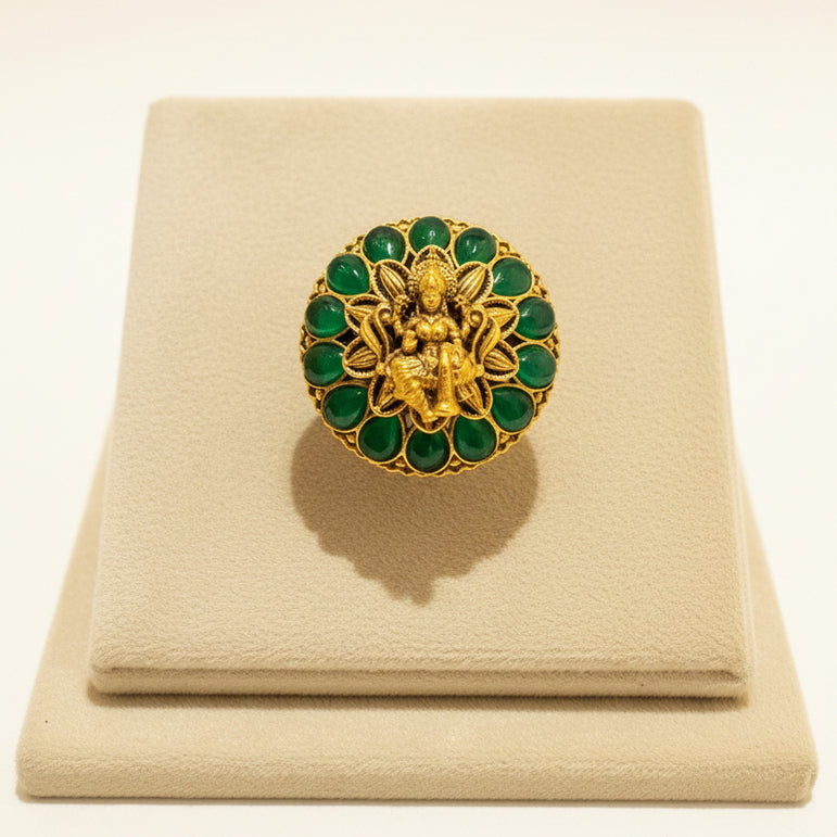 Antique Gold Look Rotating Ring