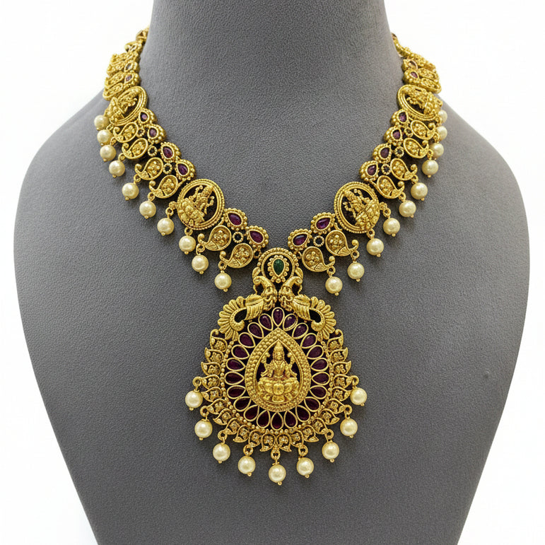 Divine Lakshmi Antique Nakshi Set