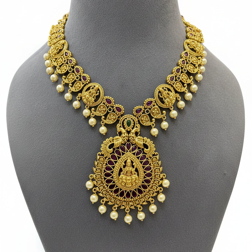 Divine Lakshmi Antique Nakshi Set