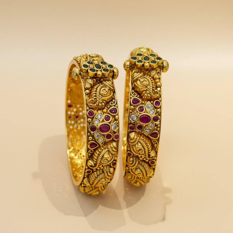 Shankha Antique Gold Look Bangle