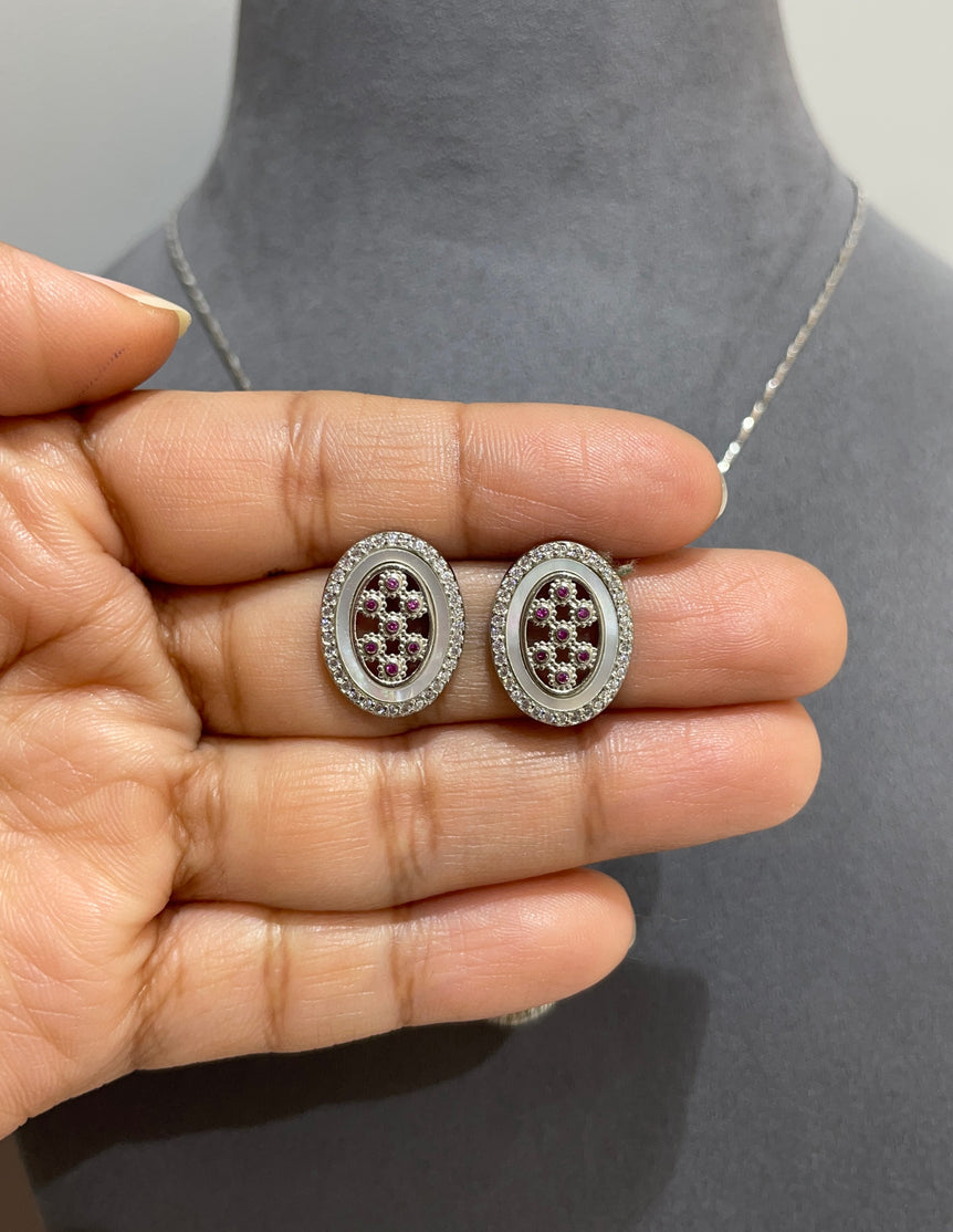 VICTORIAN PURE SILVER PENDANT SET