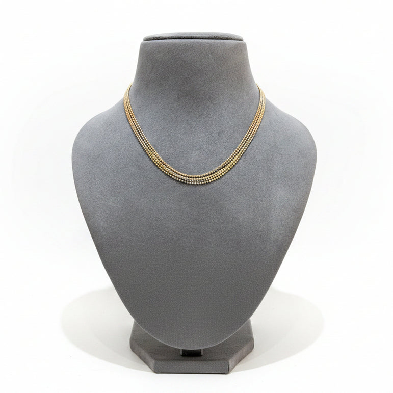 Luxe Weave: 925 Pure Silver Multi-Strand Chain