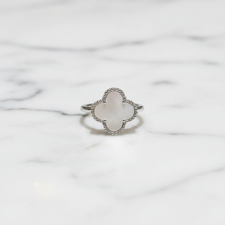 Lucky Clover Iridescent Statement Ring